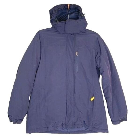 Land’s End Insulated Winter Coat With Hood Navy Blue Nylon/Polyester, Size Small - Picture 2 of 8